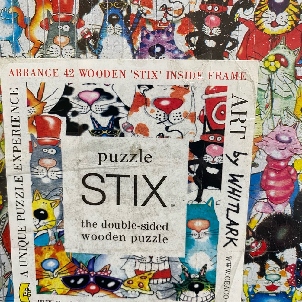 Puzzle Stix, Two Sided Wooden Sticks Puzzle - Picture 3 of 5
